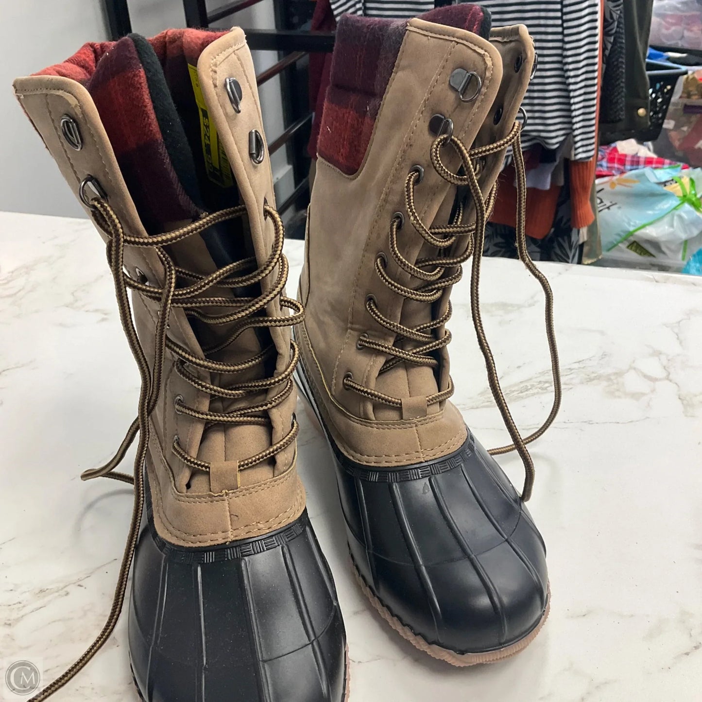 Boots Snow By Maurices In Brown & Tan, Size: 9