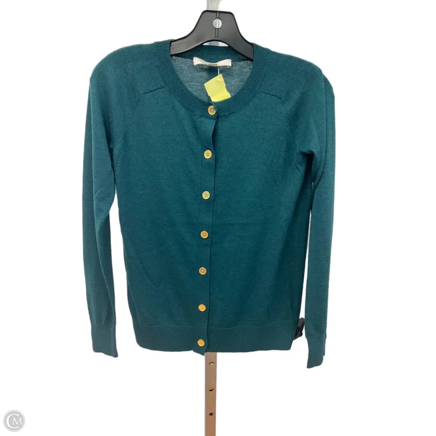 Sweater Cardigan By Loft In Teal, Size: Xs