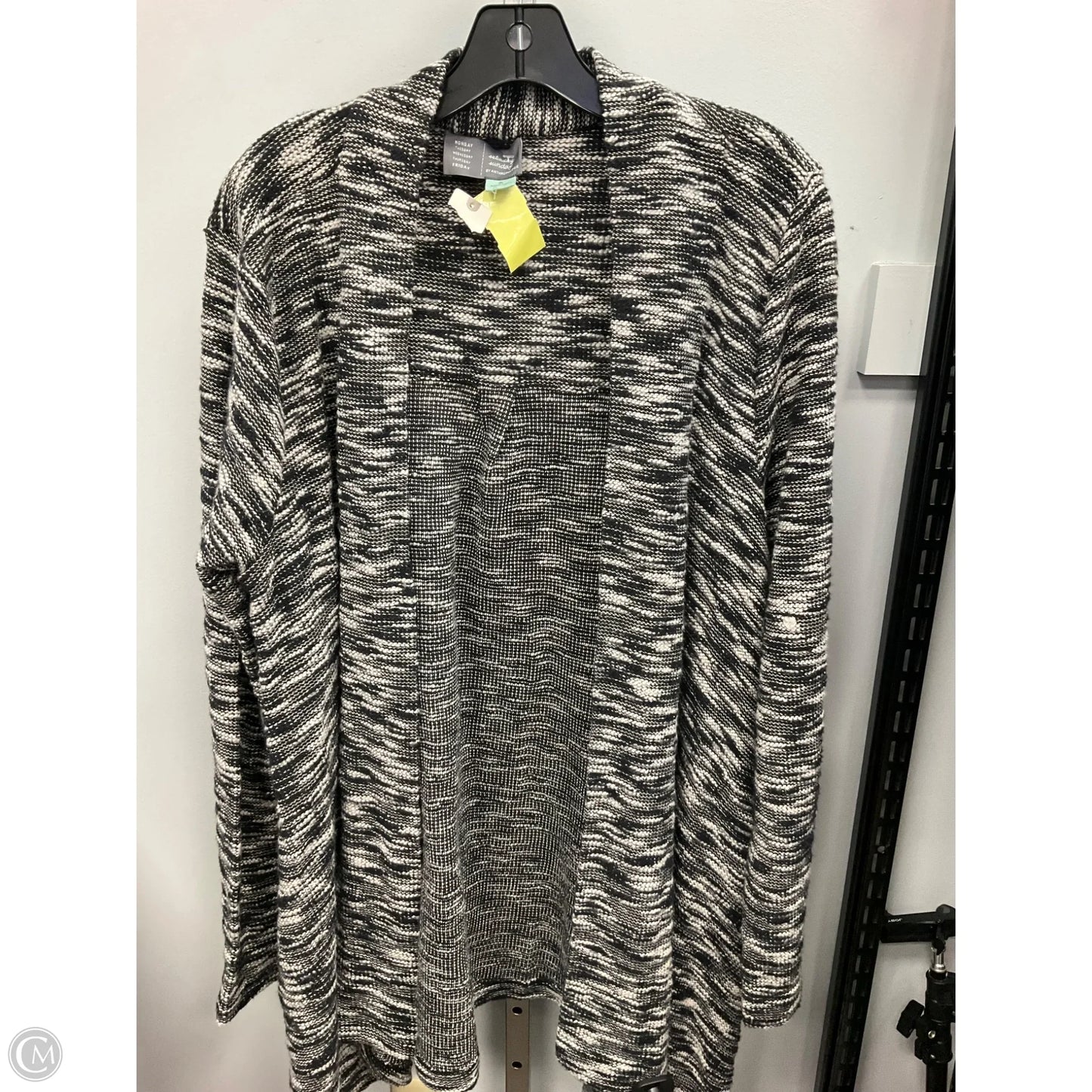 Sweater Cardigan By Saturday/sunday In Black & White, Size: Xl