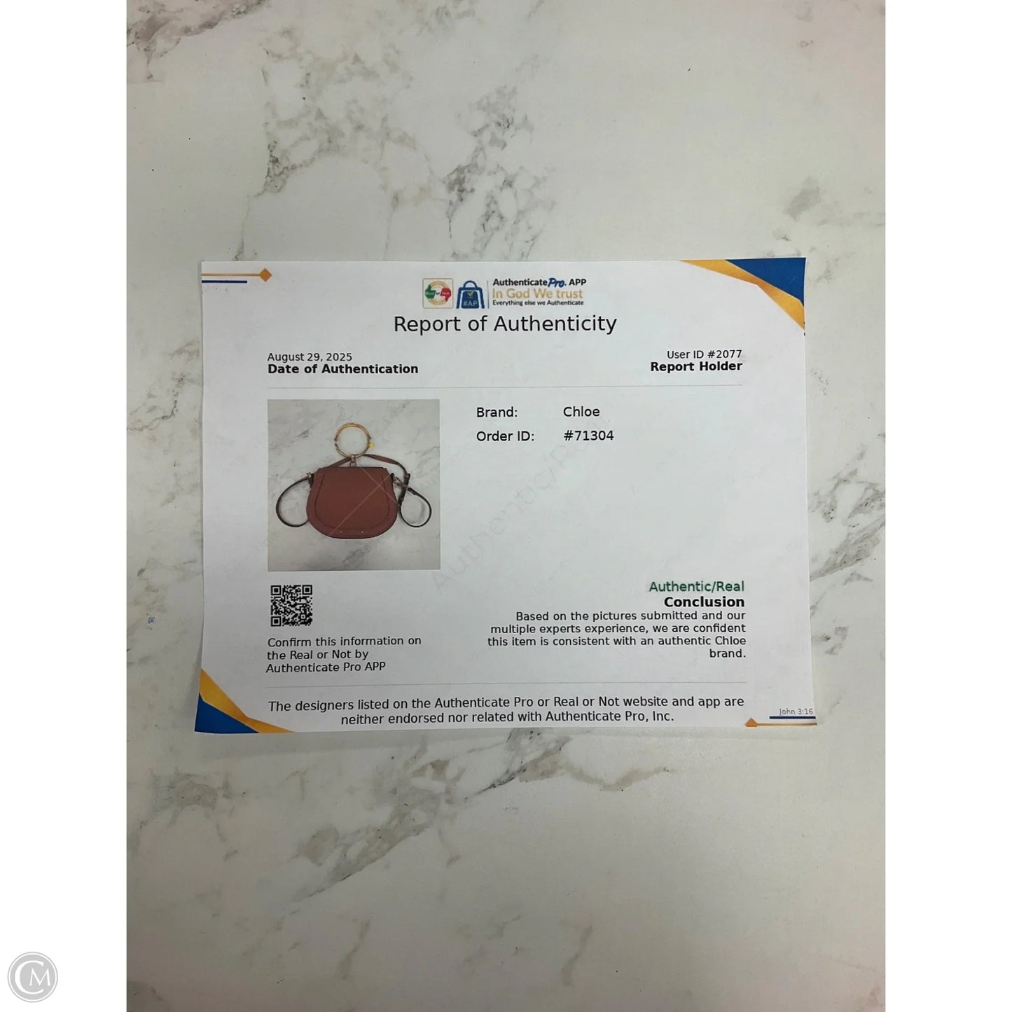 Handbag Luxury Designer By Chloe, Size: Medium