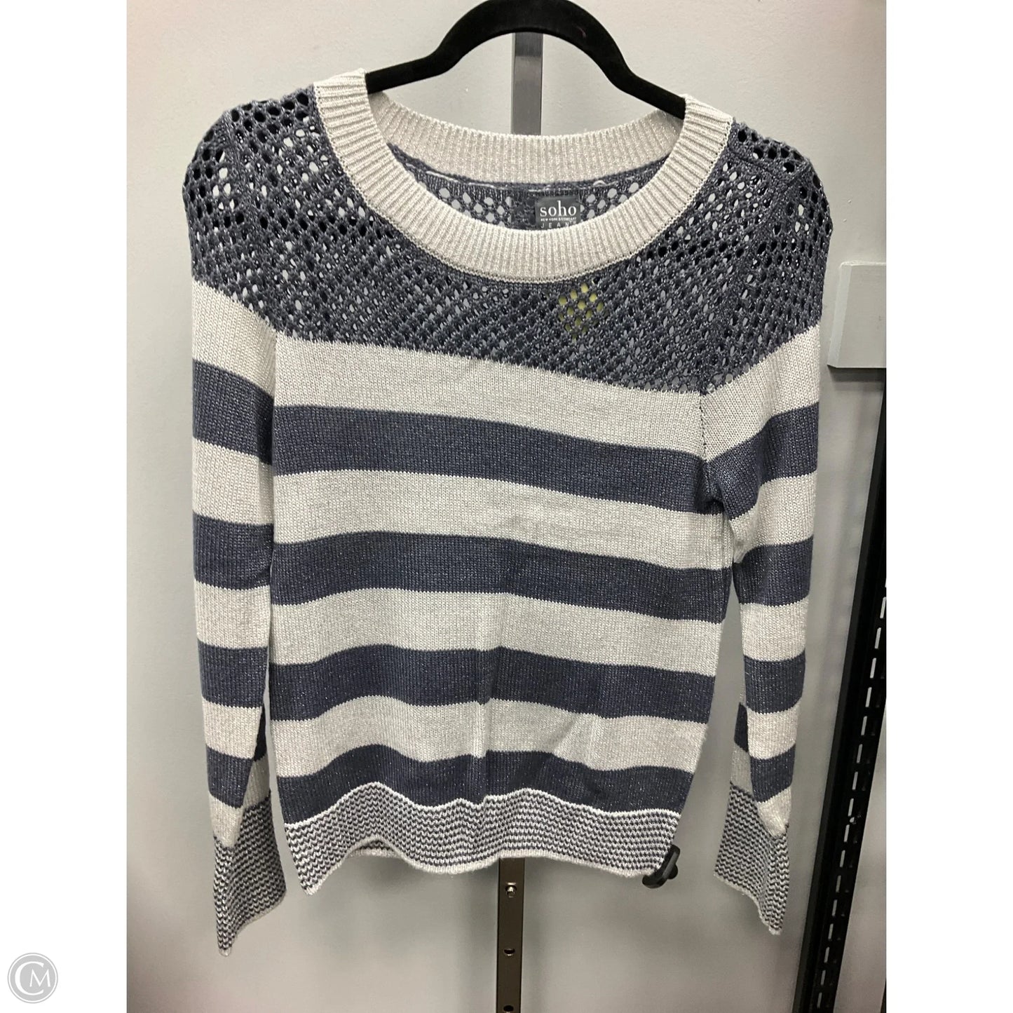 Sweater By New York And Co In Grey & Silver, Size: S