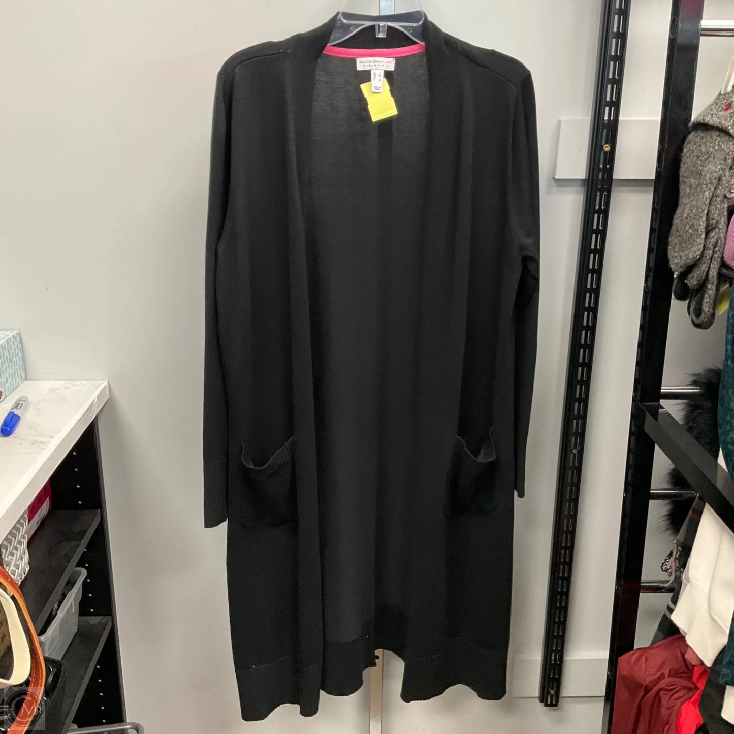 Sweater Cardigan By Isaac Mizrahi Live Qvc In Black, Size: L