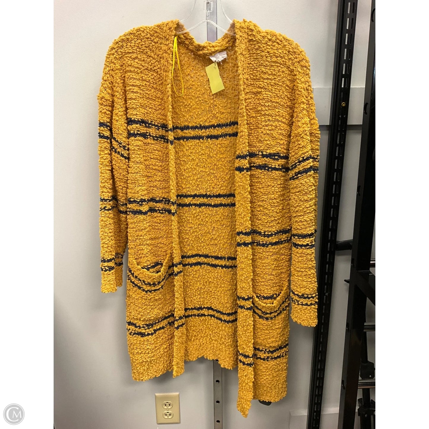 Sweater Cardigan By Sienna Sky In Yellow, Size: L