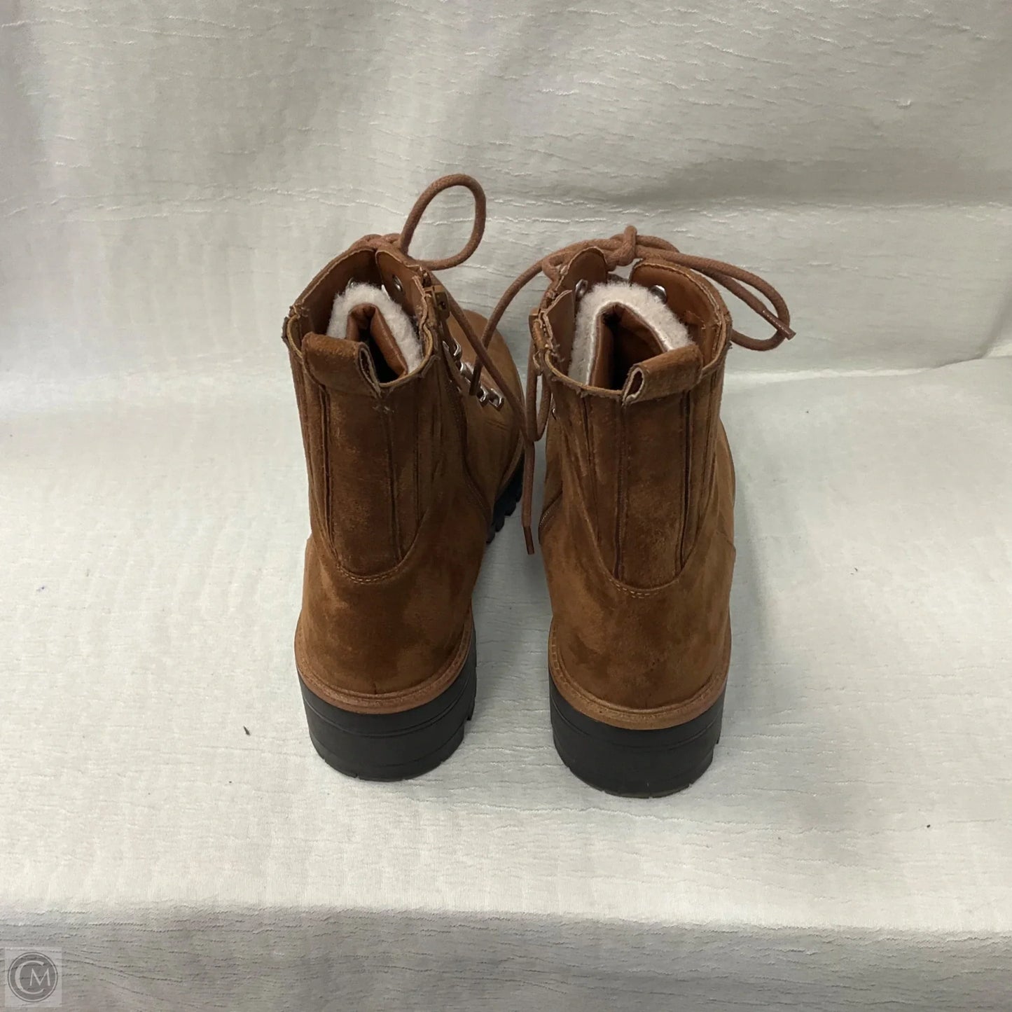 Boots Ankle Heels By Nine West In Brown, Size: 9
