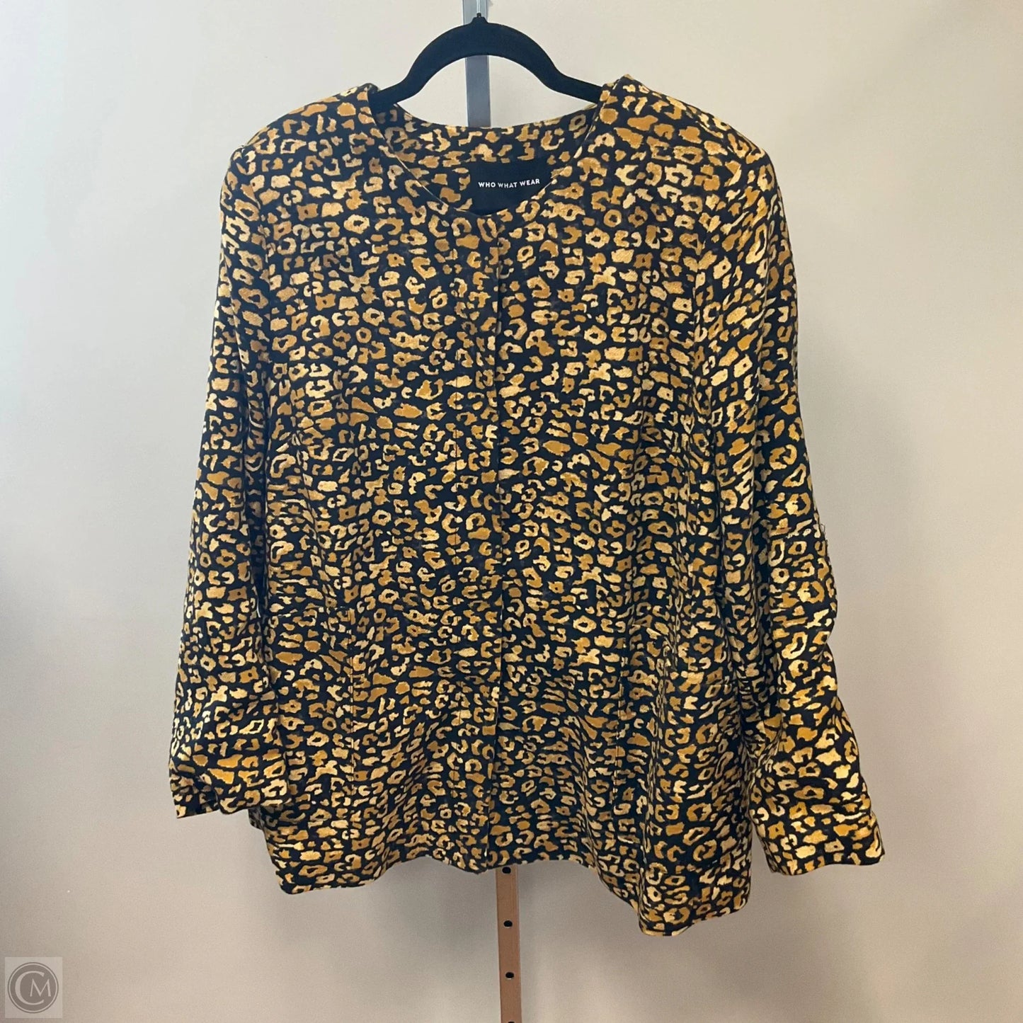 Blazer By Who What Wear In Animal Print, Size: 2x