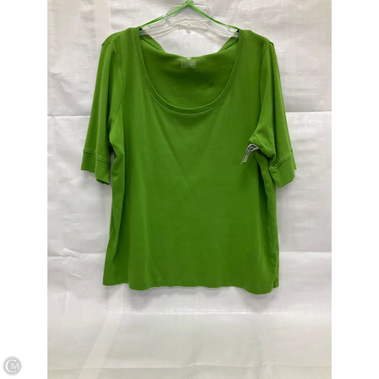Top Short Sleeve By Jones New York In Green, Size: 1x