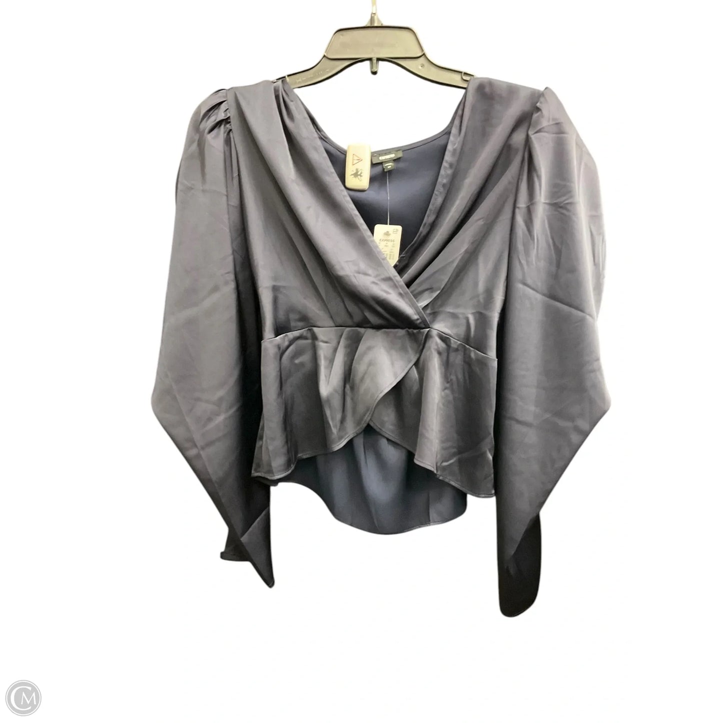 Top Long Sleeve By Express In Navy, Size: Xs