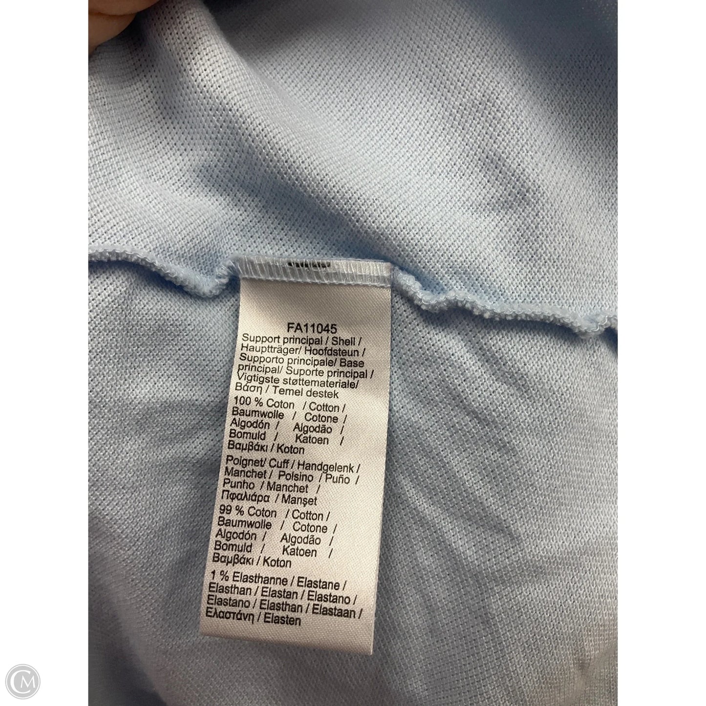 Top Short Sleeve By Lacoste In Blue, Size: Xl