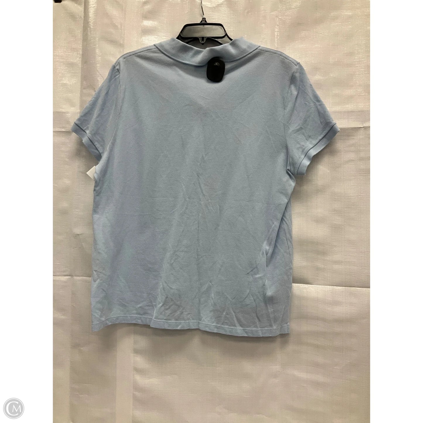 Top Short Sleeve By Lacoste In Blue, Size: Xl