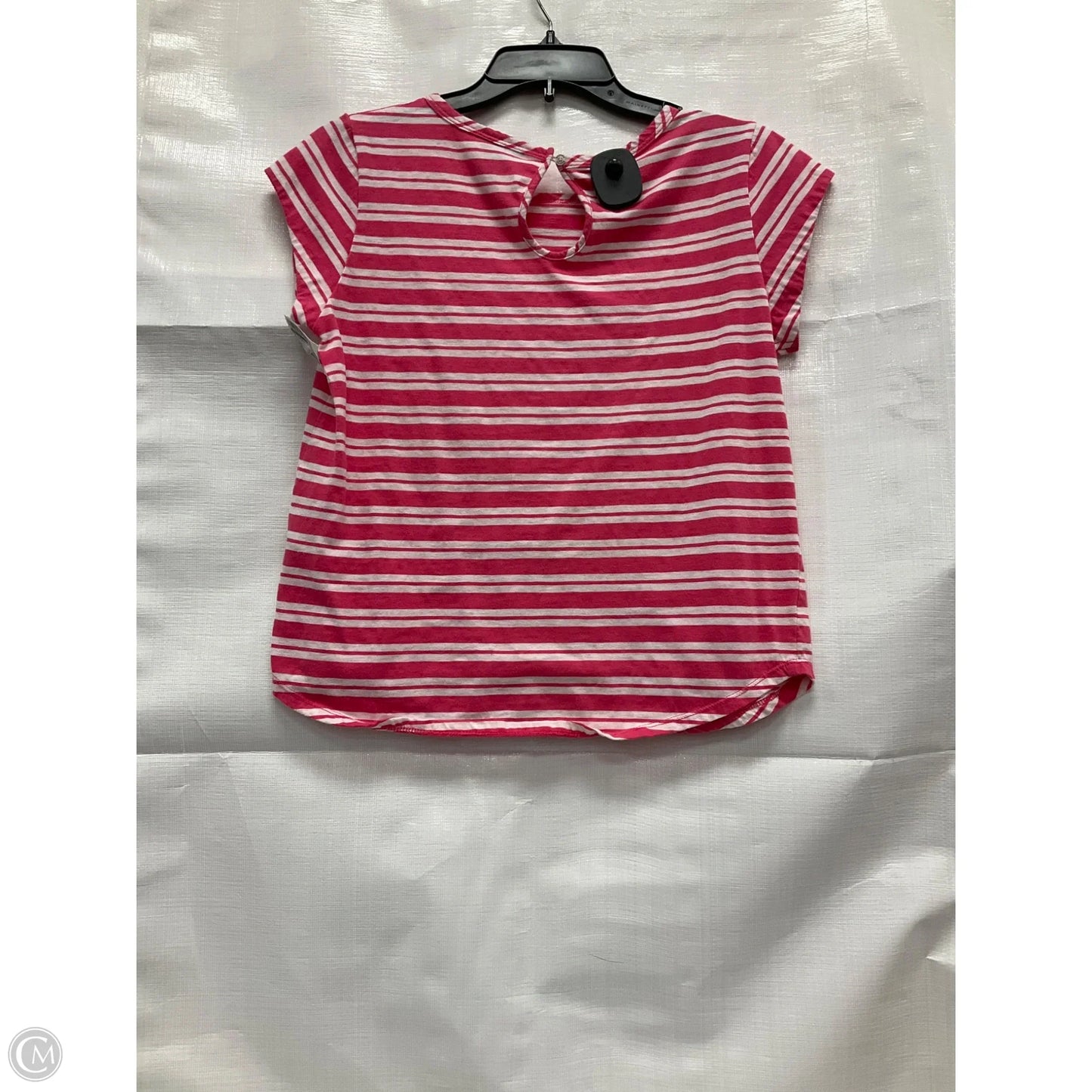 Top Sleeveless By Nautica In Pink & White, Size: S