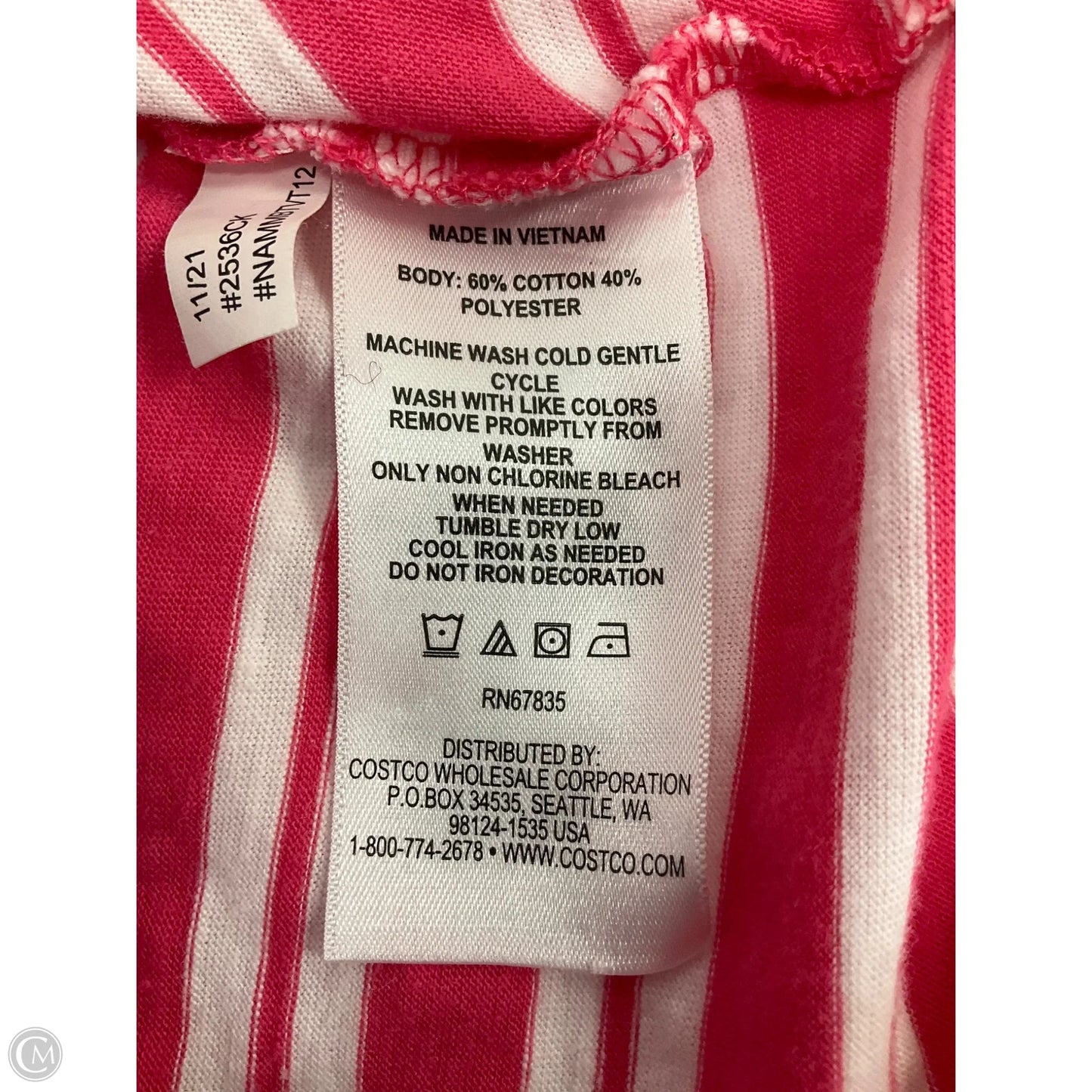 Top Sleeveless By Nautica In Pink & White, Size: S