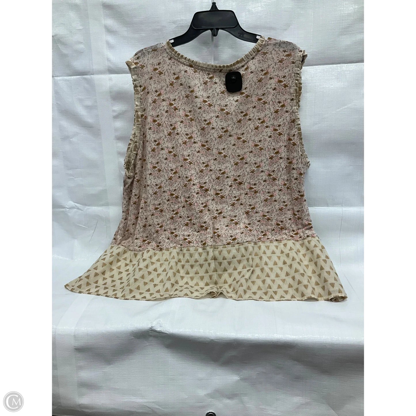 Top Sleeveless By Lucky Brand In Beige, Size: 3x