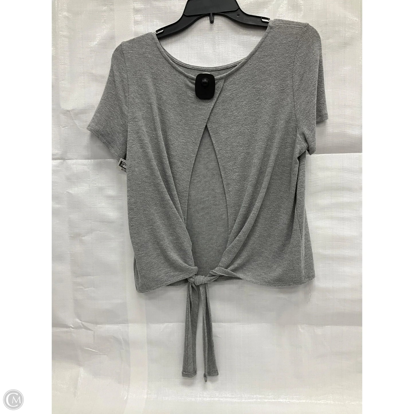Top Short Sleeve By Alya In Grey, Size: L