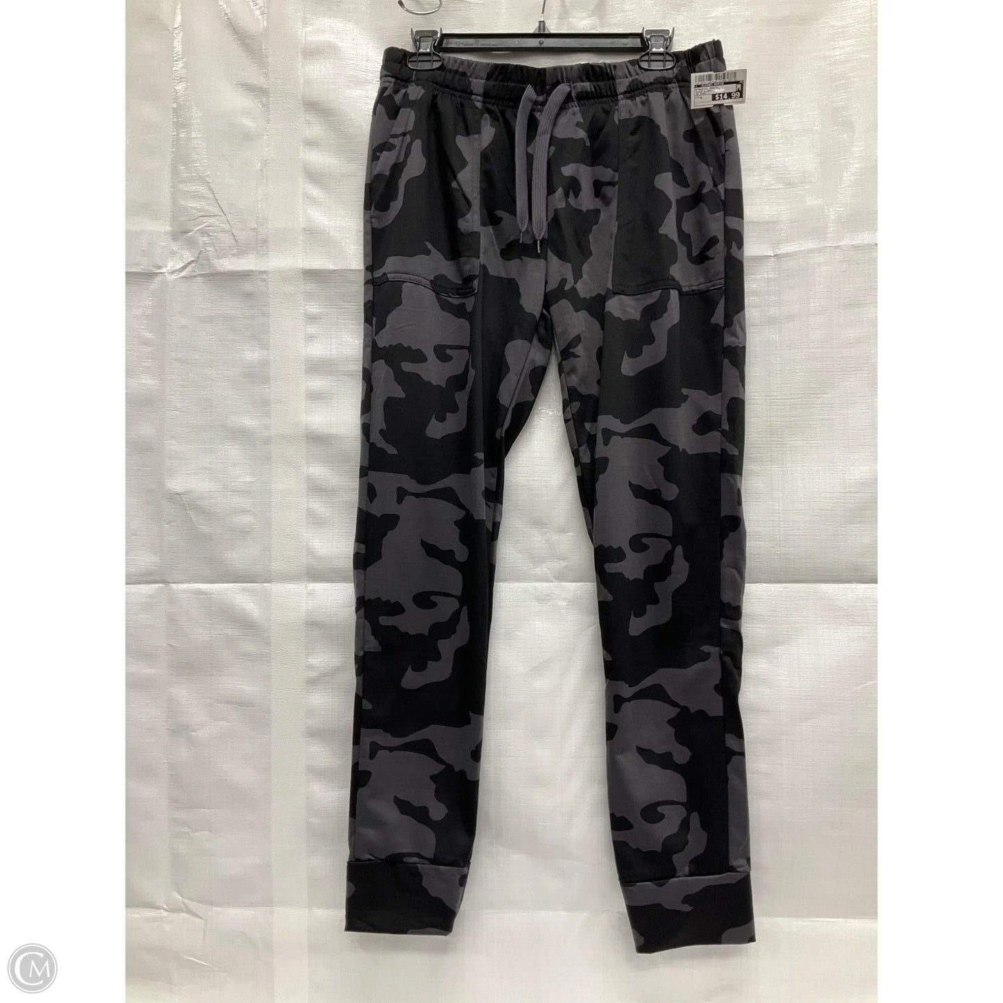 Athletic Pants By Clothes Mentor In Black & Grey, Size: M