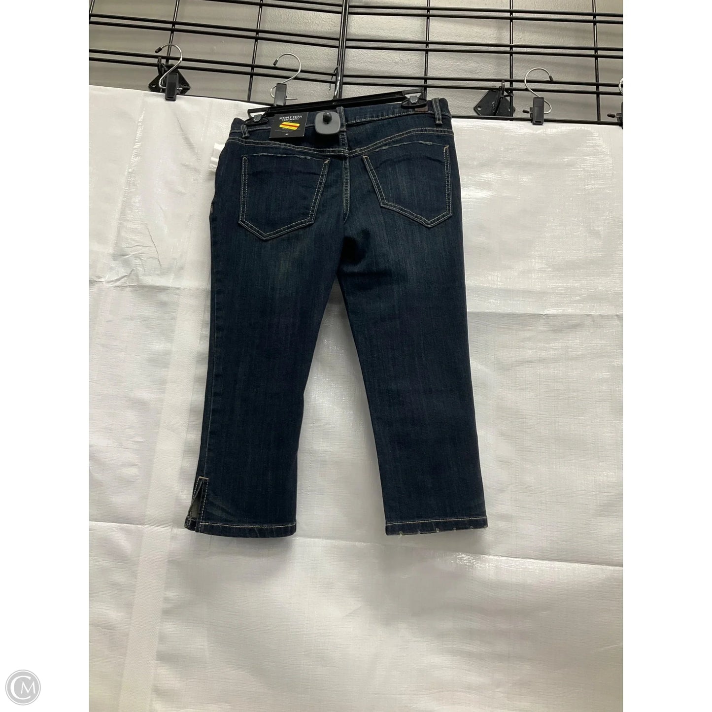 Capris By Simply Vera In Blue Denim, Size: 4p