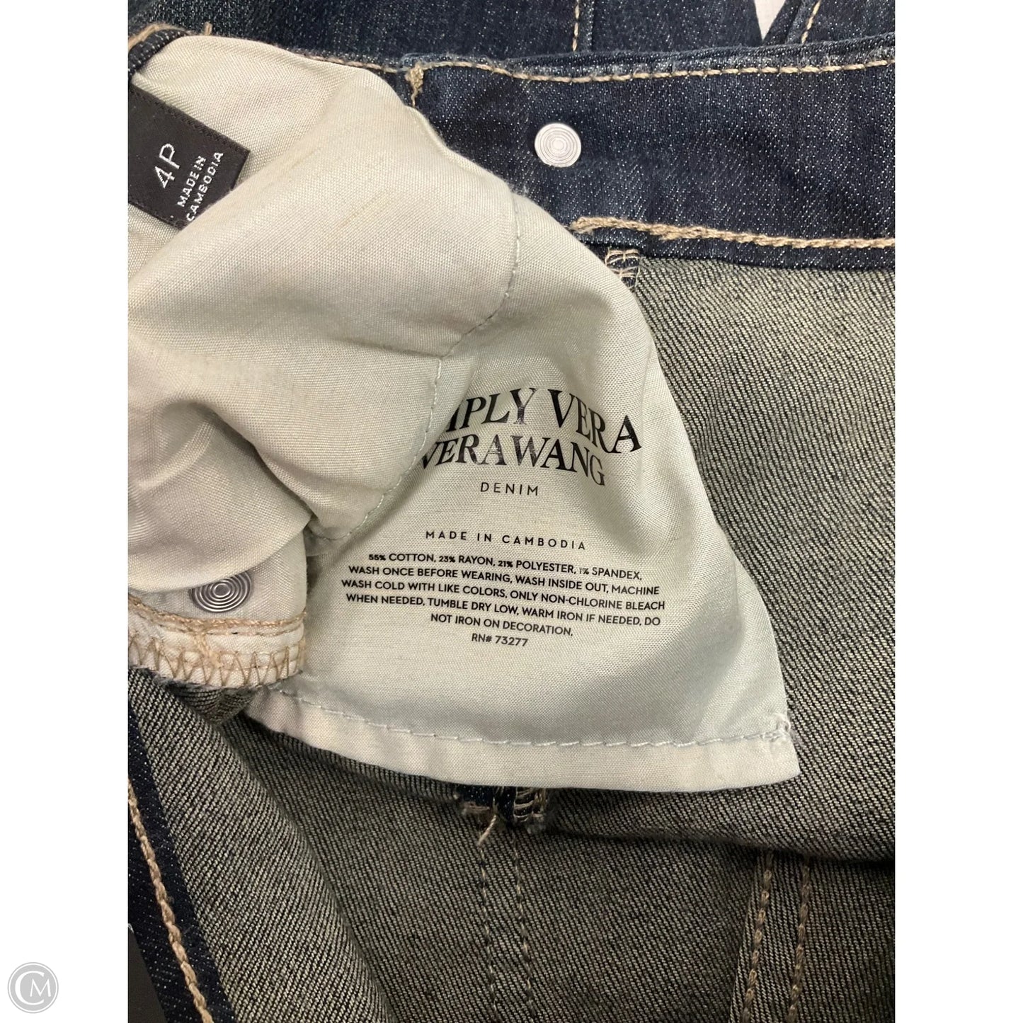 Capris By Simply Vera In Blue Denim, Size: 4p