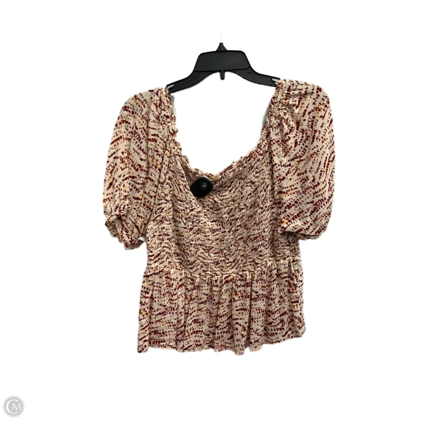 Top Short Sleeve By Old Navy In Cream, Size: L