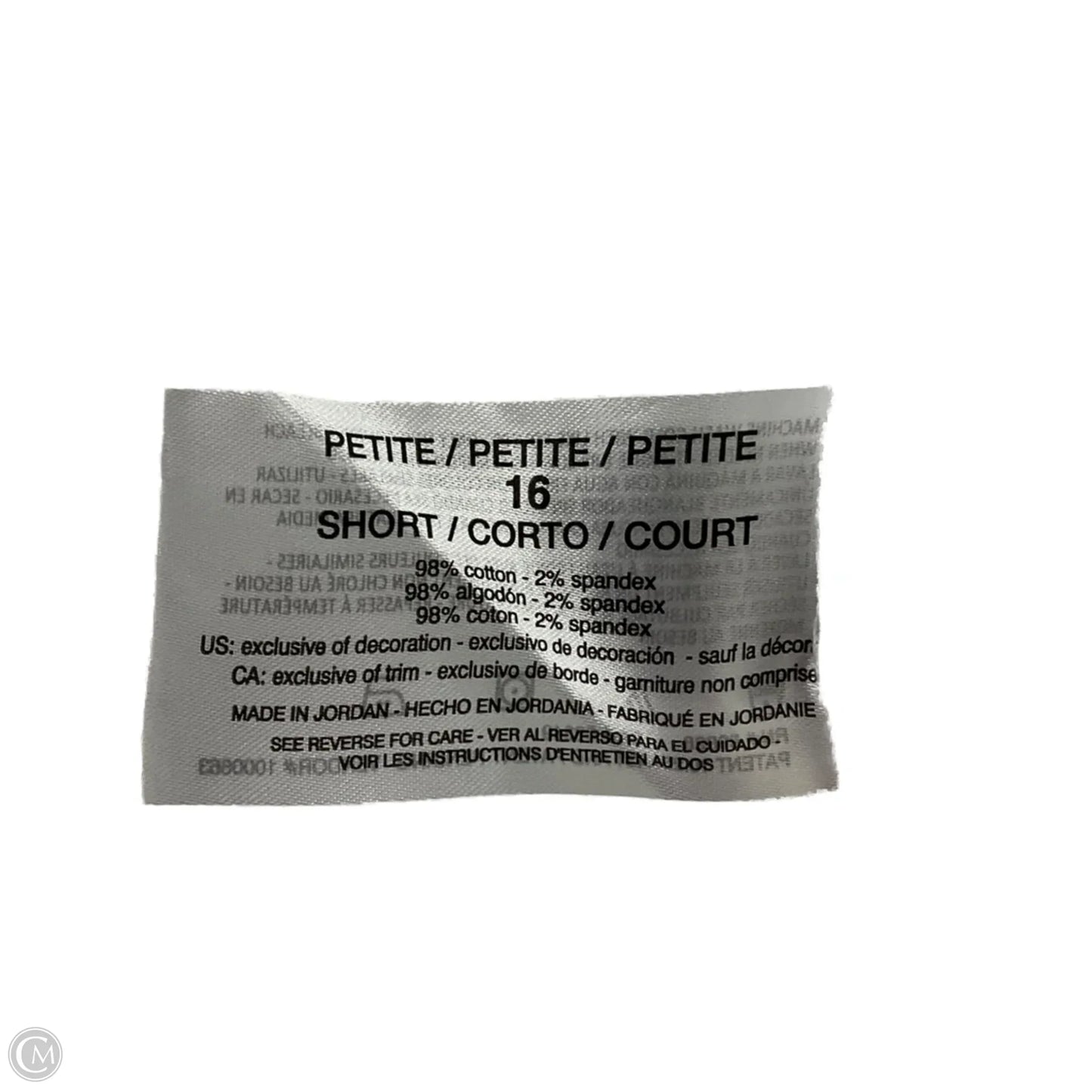 Jeans Straight By Gloria Vanderbilt In White Denim, Size: 16