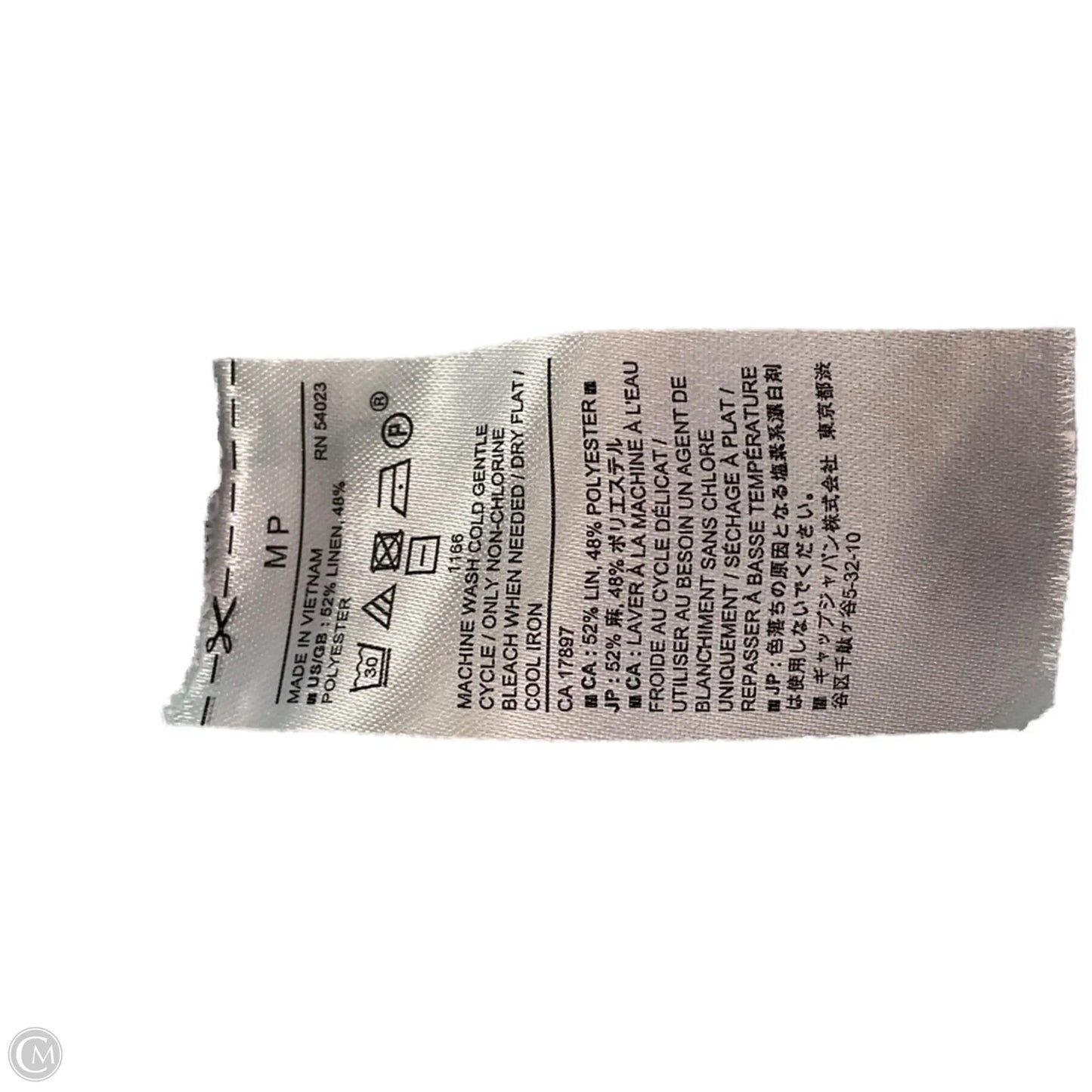 Top Short Sleeve By Banana Republic In Blue, Size: Mp