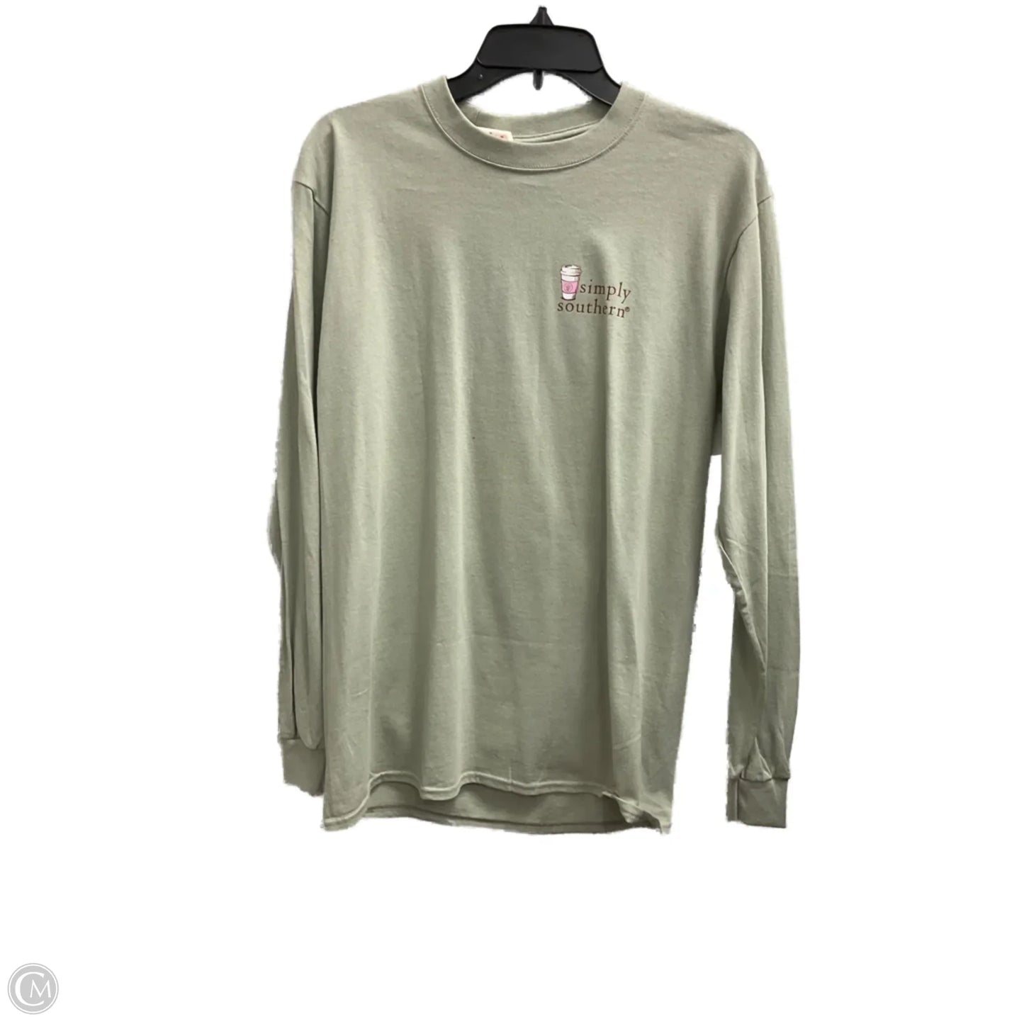 Top Long Sleeve Basic By Simply Southern In Green, Size: M