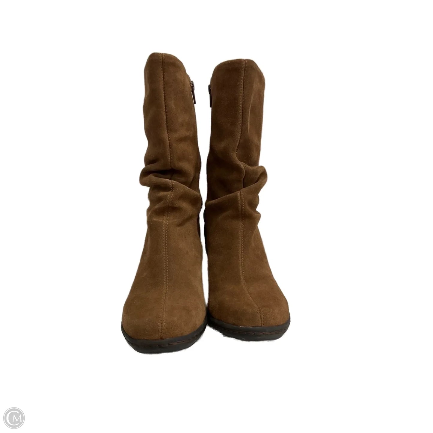 Boots Mid-calf Heels By Strictly Comfort In Brown, Size: 7.5