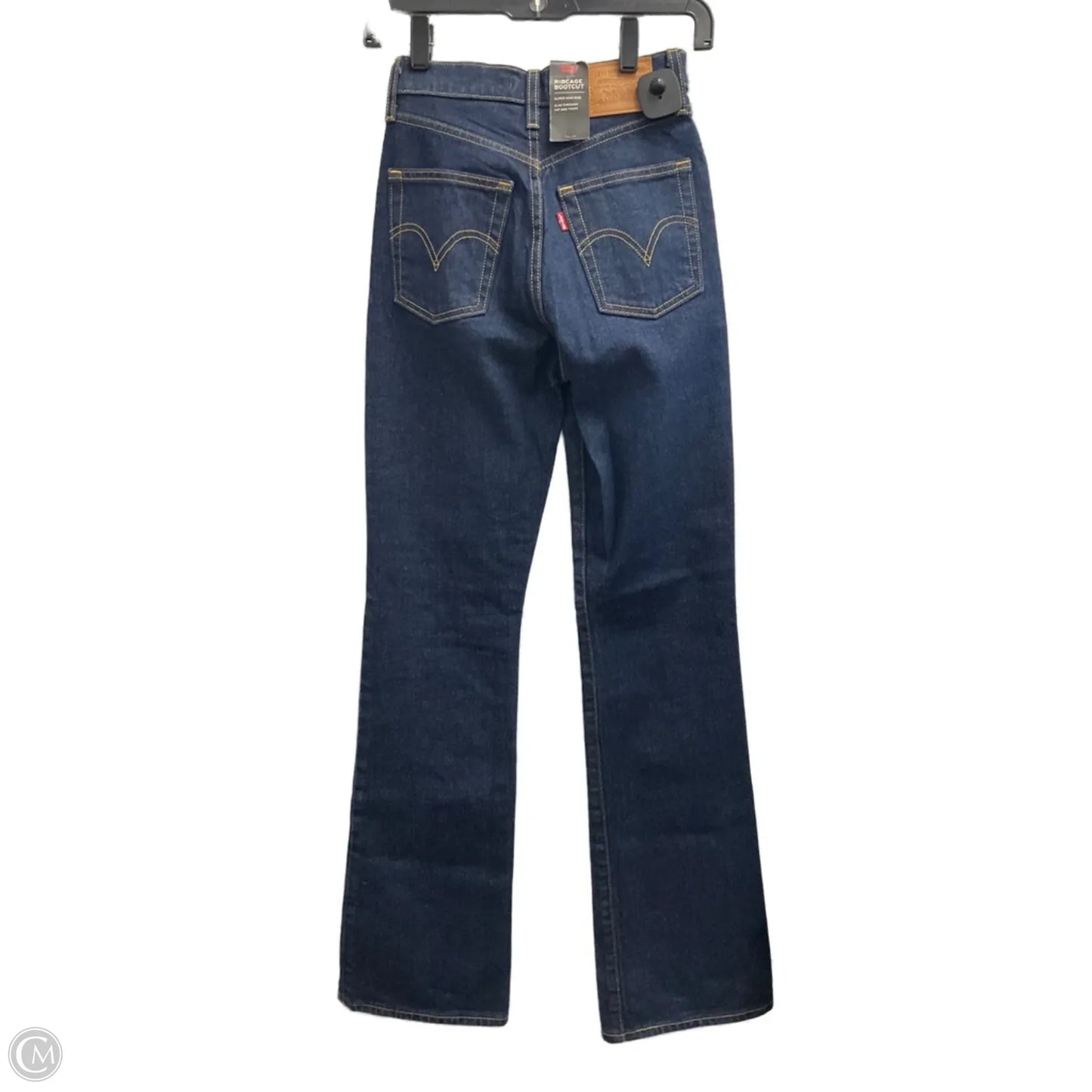 Jeans Boot Cut By Levis In Blue Denim, Size: 0
