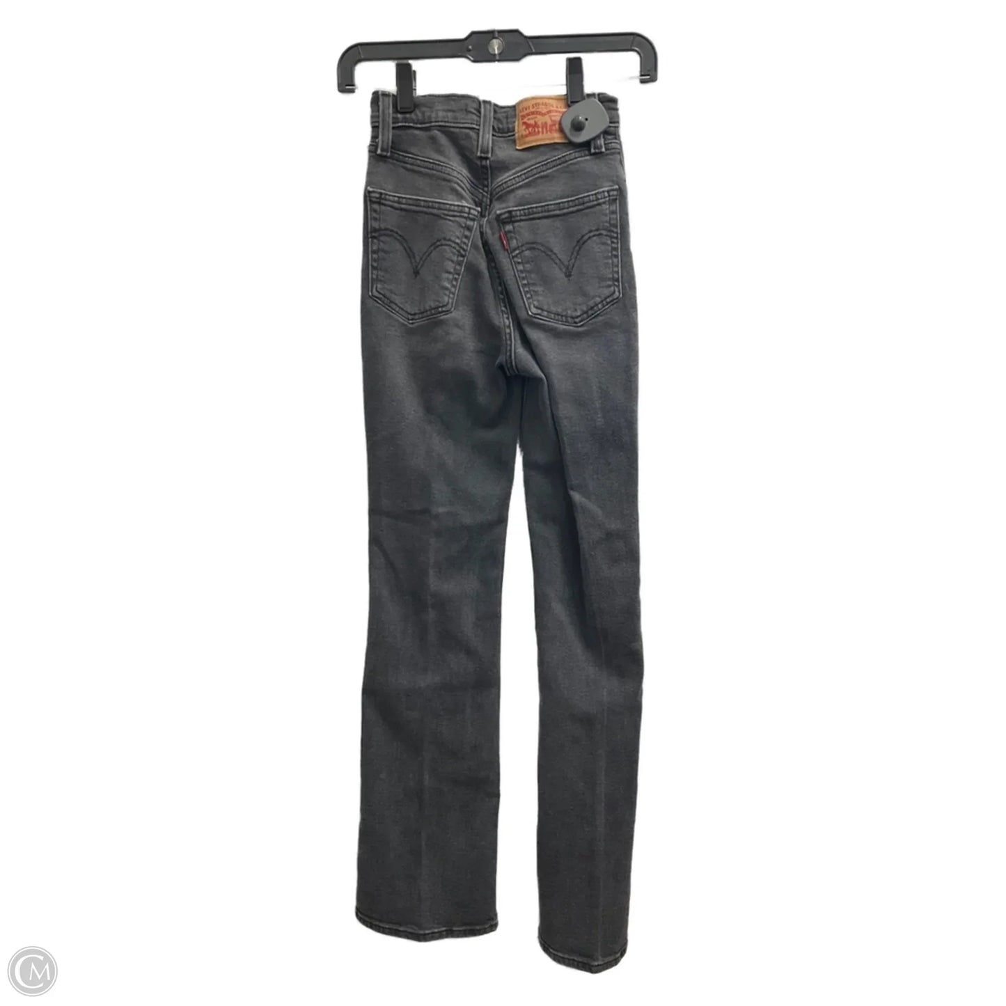 Jeans Boot Cut By Levis In Black Denim, Size: 0