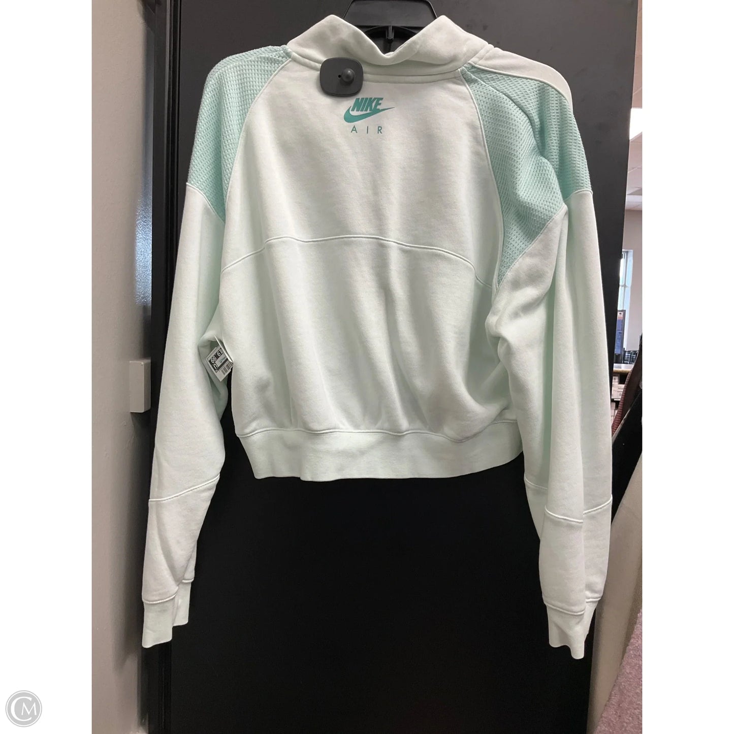 Athletic Top Long Sleeve Collar By Nike Apparel In Blue, Size: M