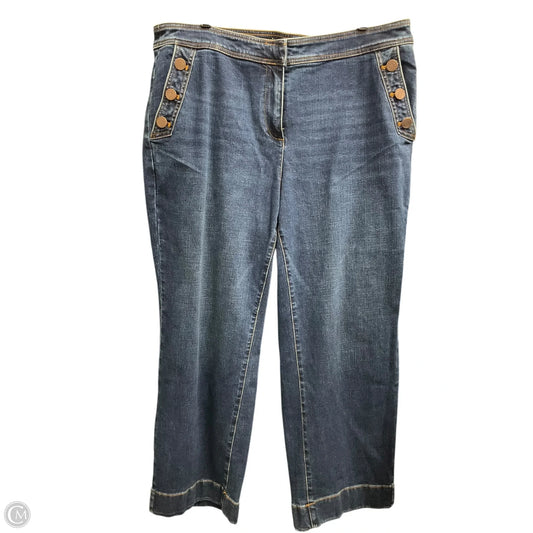 Jeans Wide Leg By Talbots In Blue Denim, Size: 18