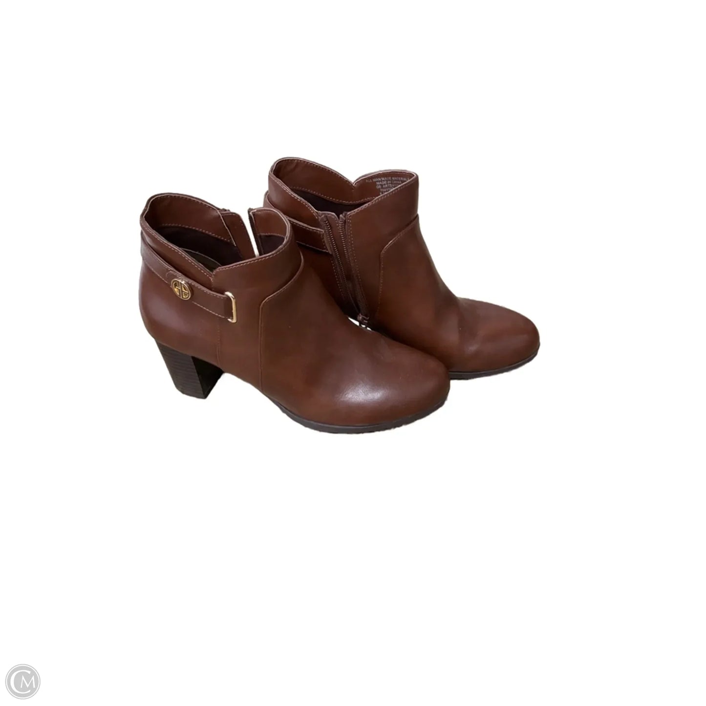Boots Ankle Heels By Giani Bernini In Brown, Size: 8.5