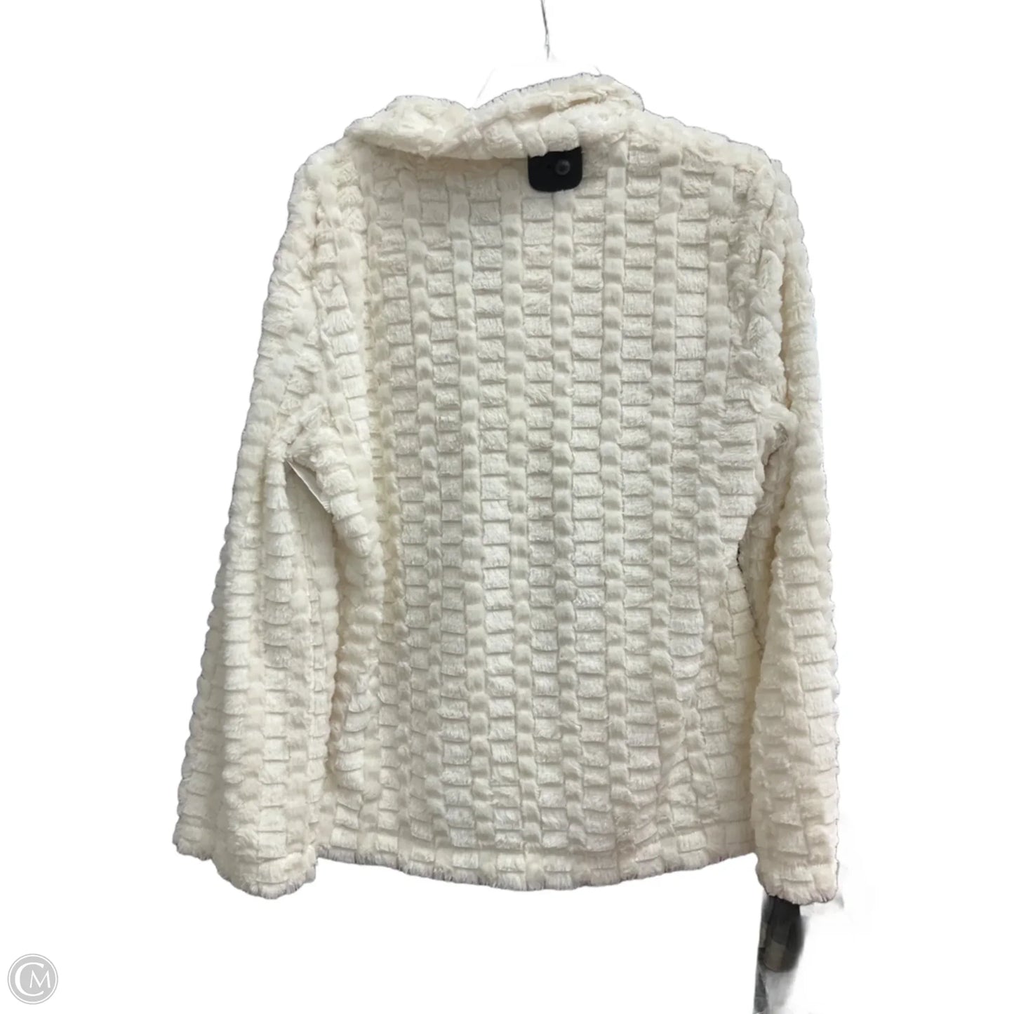 Jacket Faux Fur & Sherpa By Multiples In Cream, Size: M