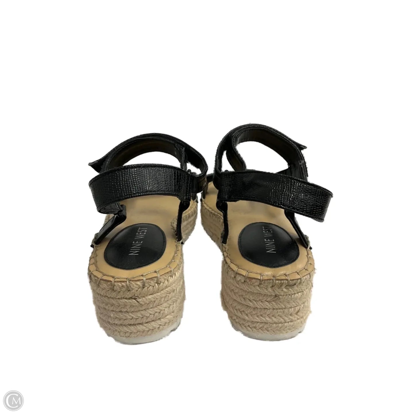 Sandals Heels Platform By Nine West In Black, Size: 6