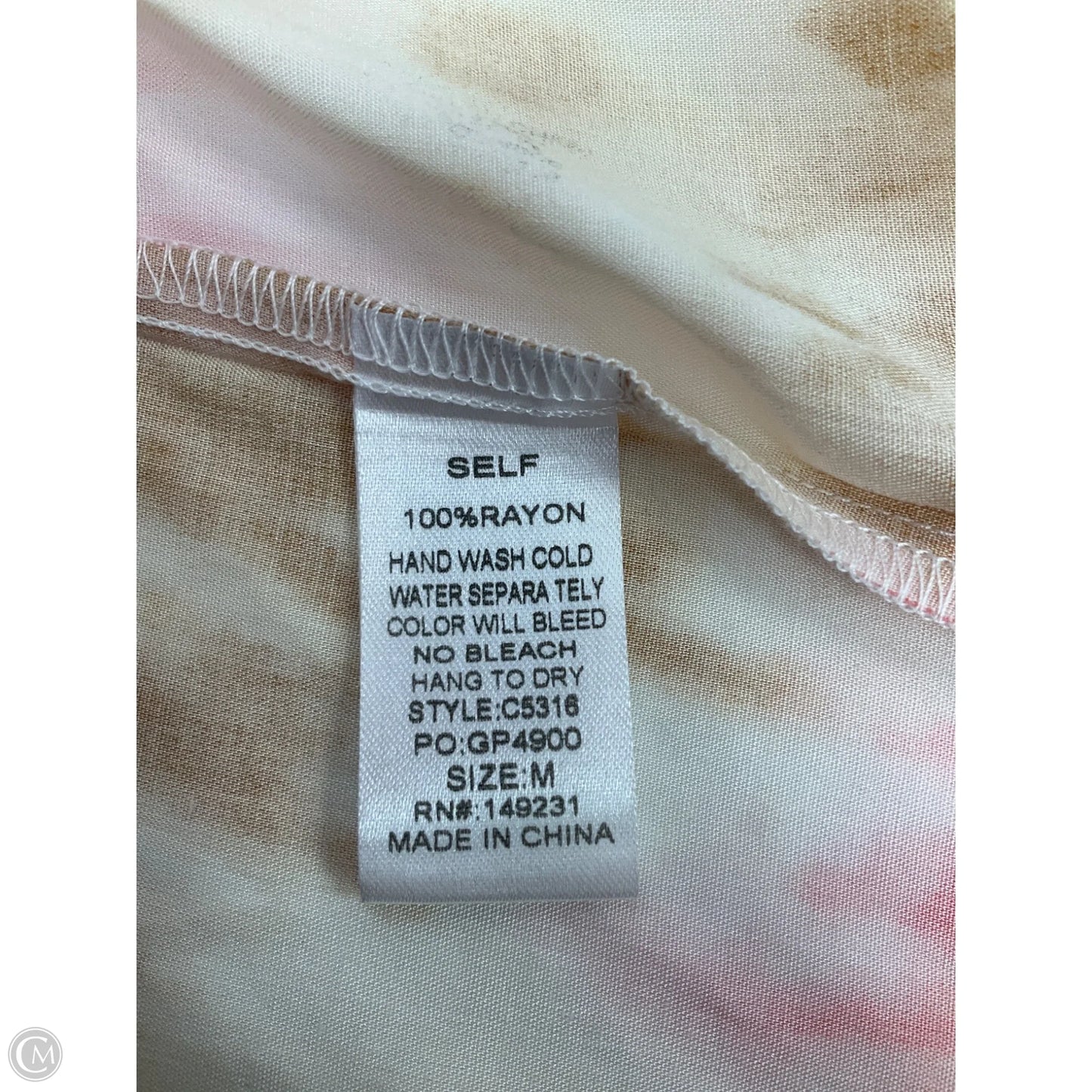 Top Short Sleeve By Kori America In Pink & Yellow, Size: M