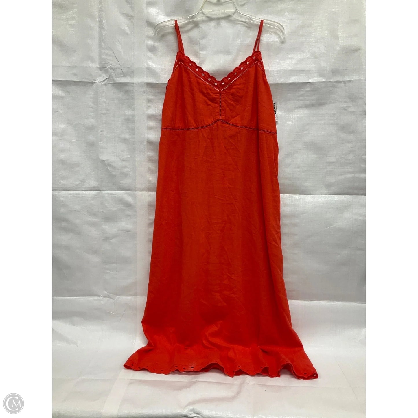 Dress Casual Midi By Old Navy In Orange, Size: Xl