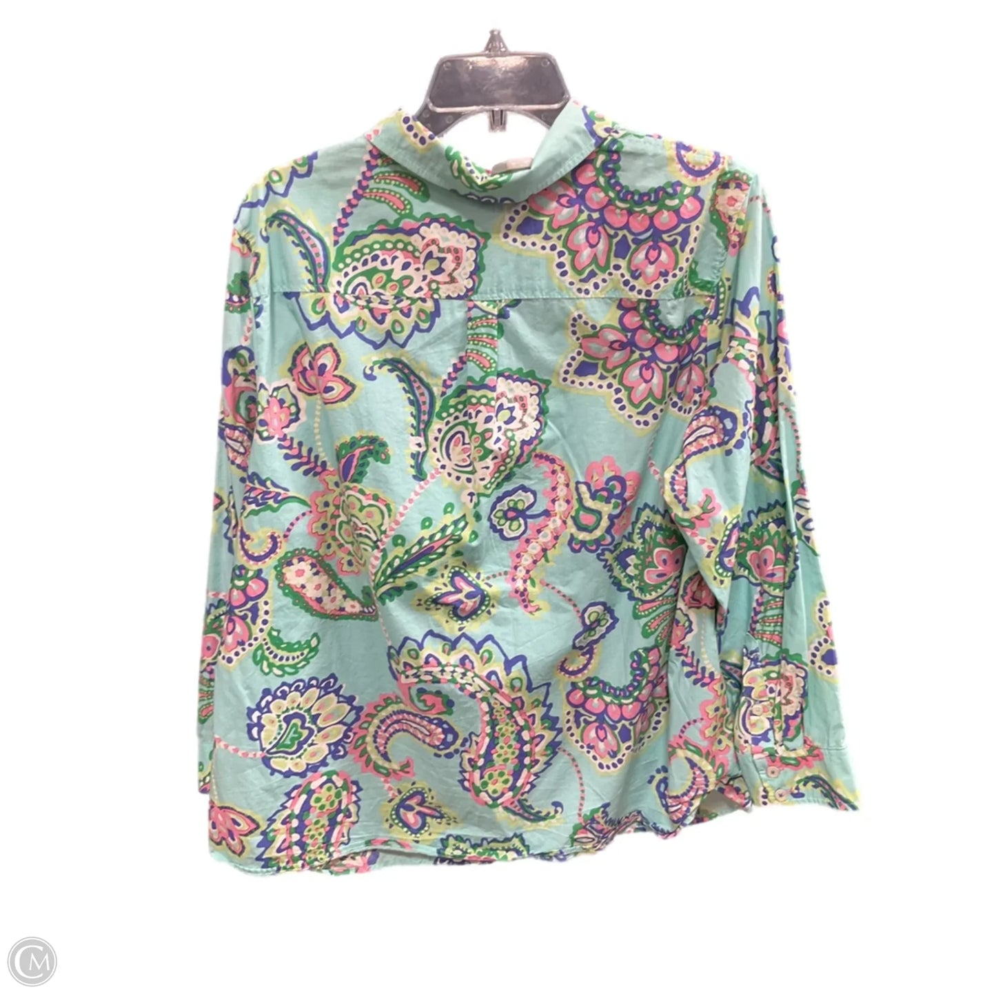 Blouse Long Sleeve By Talbots In Multi-colored, Size: 2x