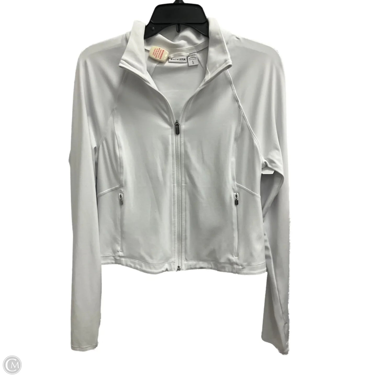 Athletic Jacket By Athleta In White, Size: L
