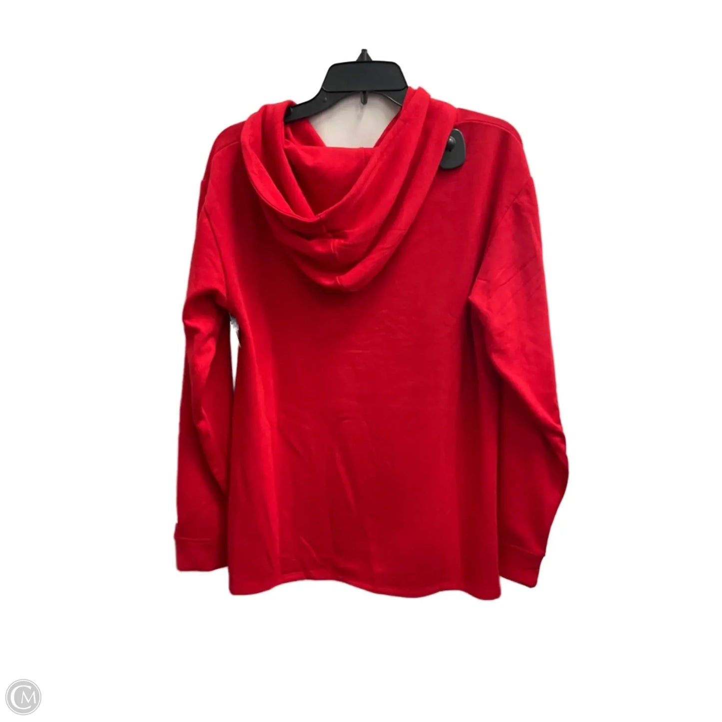 Athletic Top Long Sleeve Hoodie By Champion In Red, Size: S