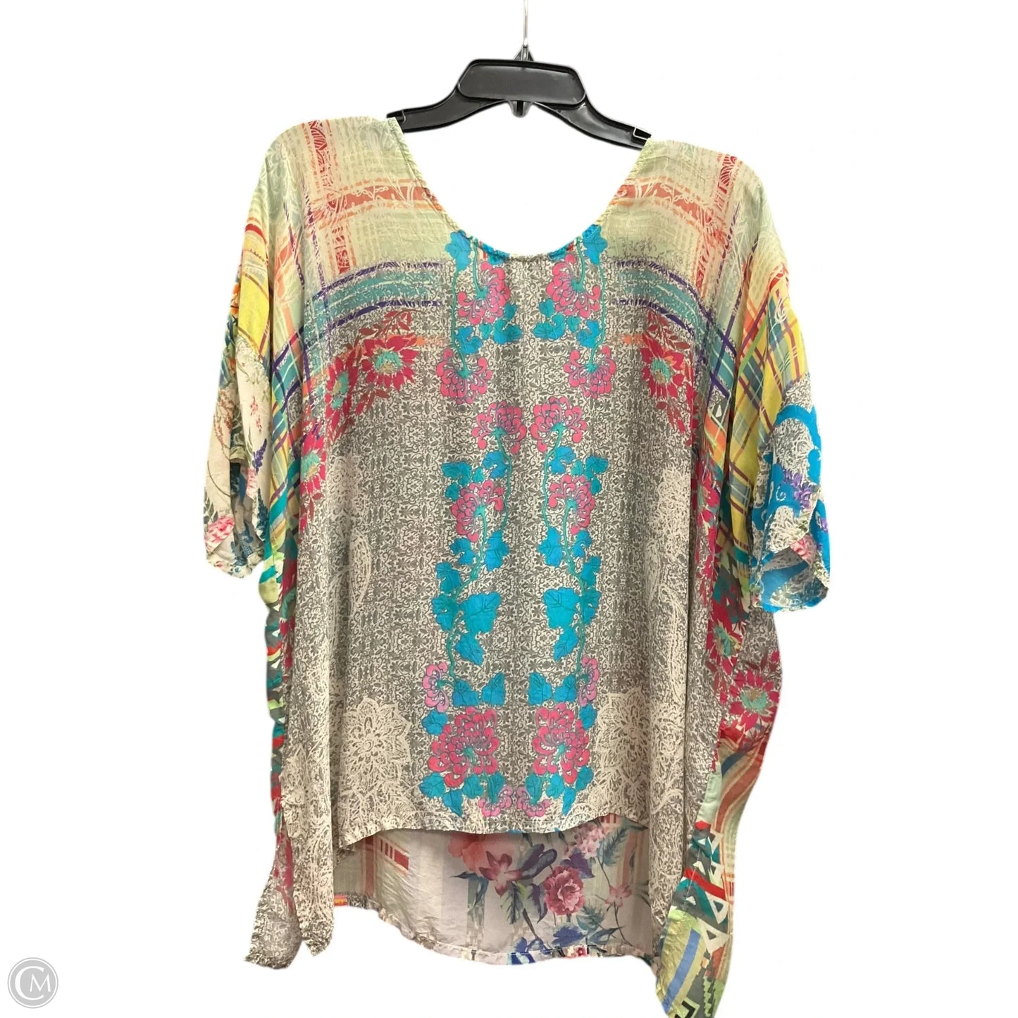 Top Short Sleeve By Johnny Was In Multi-colored, Size: S