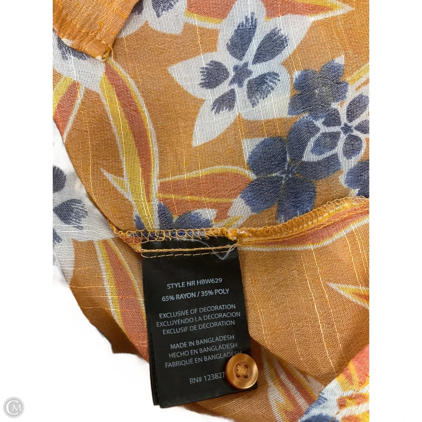Top Long Sleeve By Harve Bernard In Floral Print, Size: L