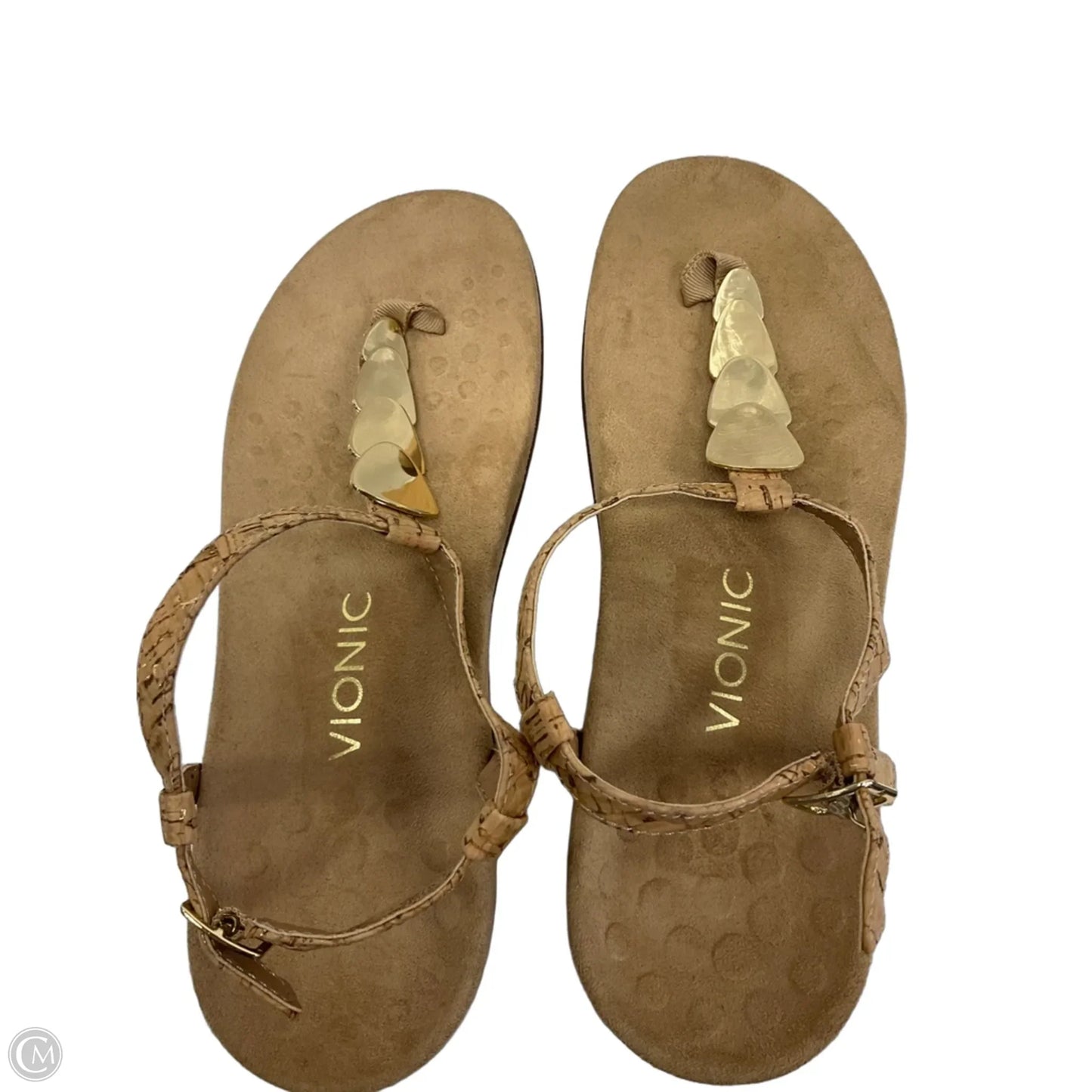 Sandals Flats By Vionic In Beige, Size: 8.5