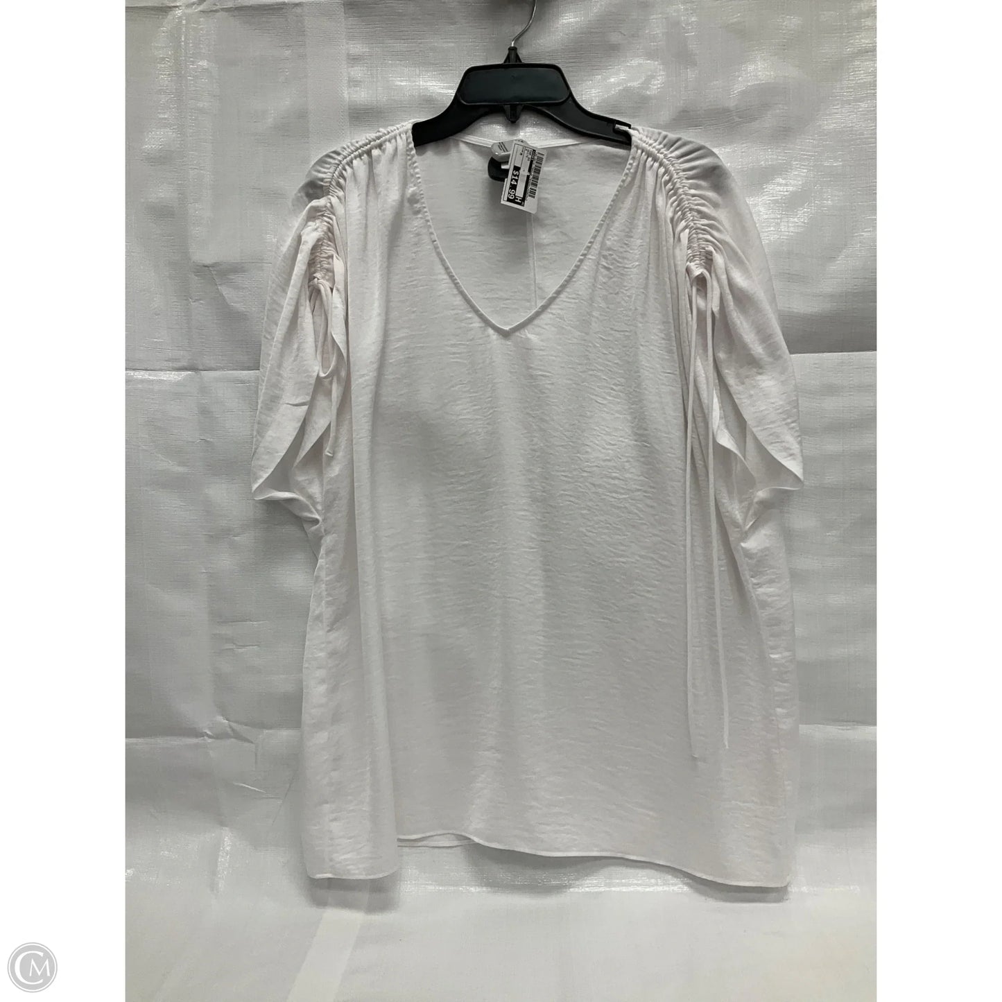 Top Short Sleeve By Cabi In White, Size: M