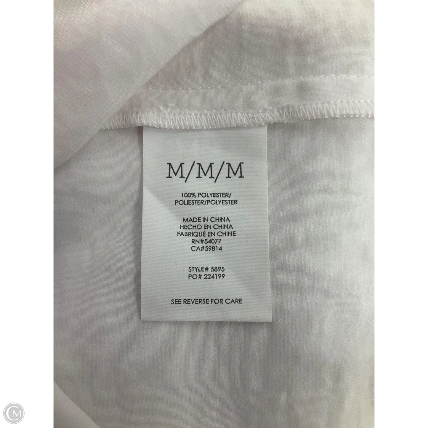 Top Short Sleeve By Cabi In White, Size: M