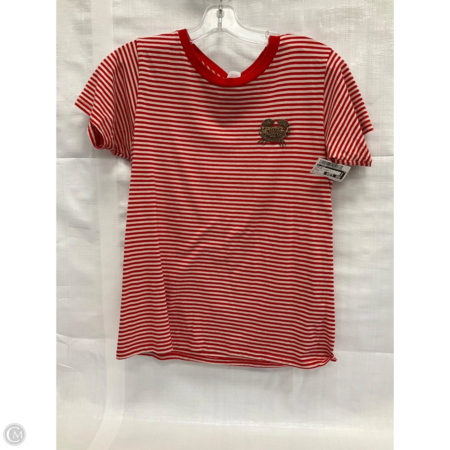 Top Short Sleeve By J. Crew In Striped Pattern, Size: S