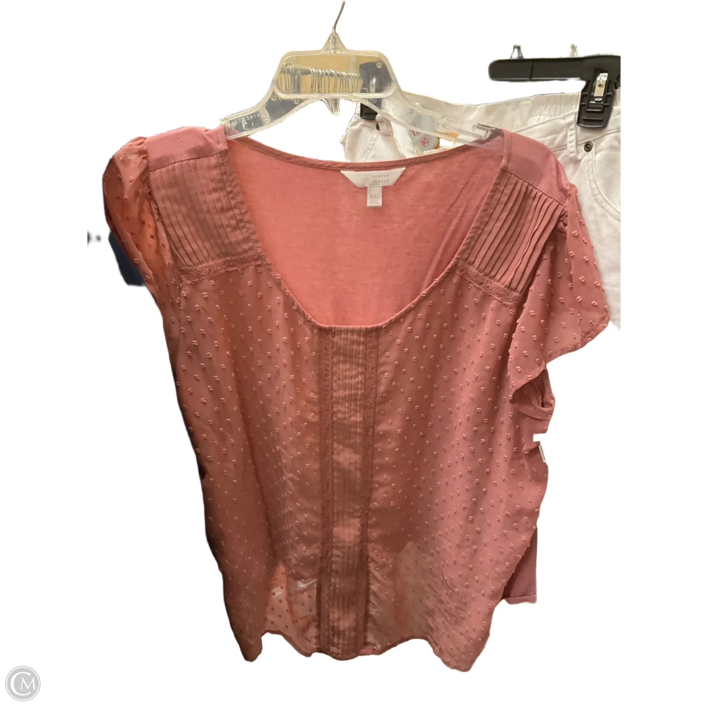 Top Short Sleeve By Clothes Mentor In Pink, Size: Xxl