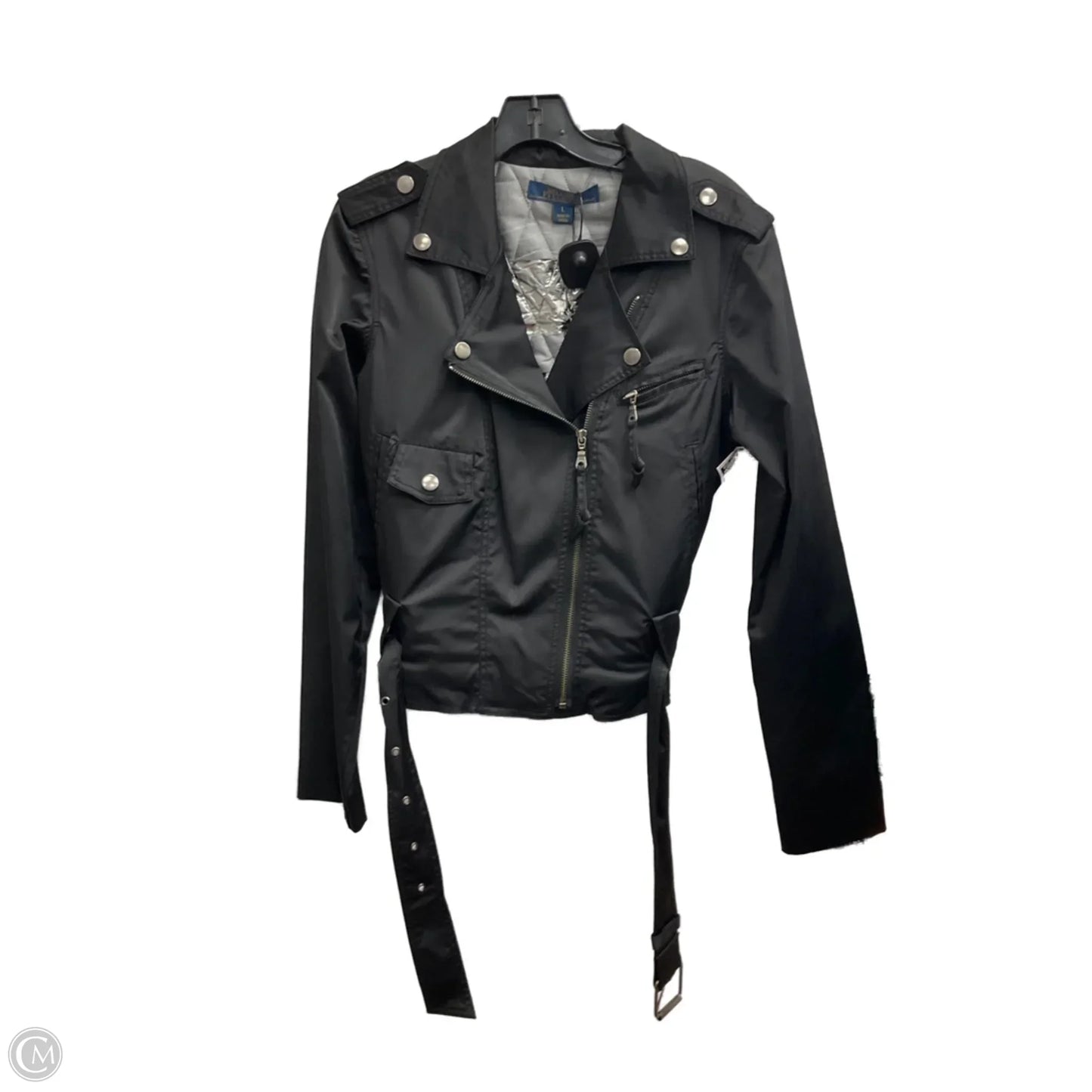Jacket Moto By Anthropologie In Black, Size: L