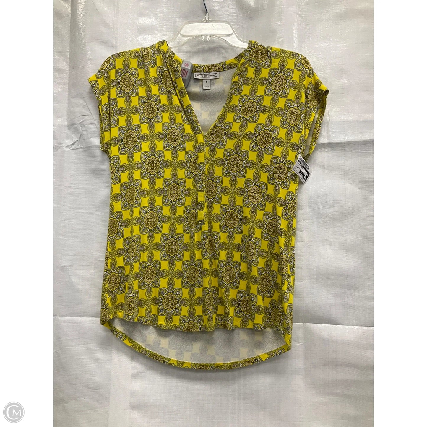 Top Sleeveless By Dana Buchman In Yellow, Size: S