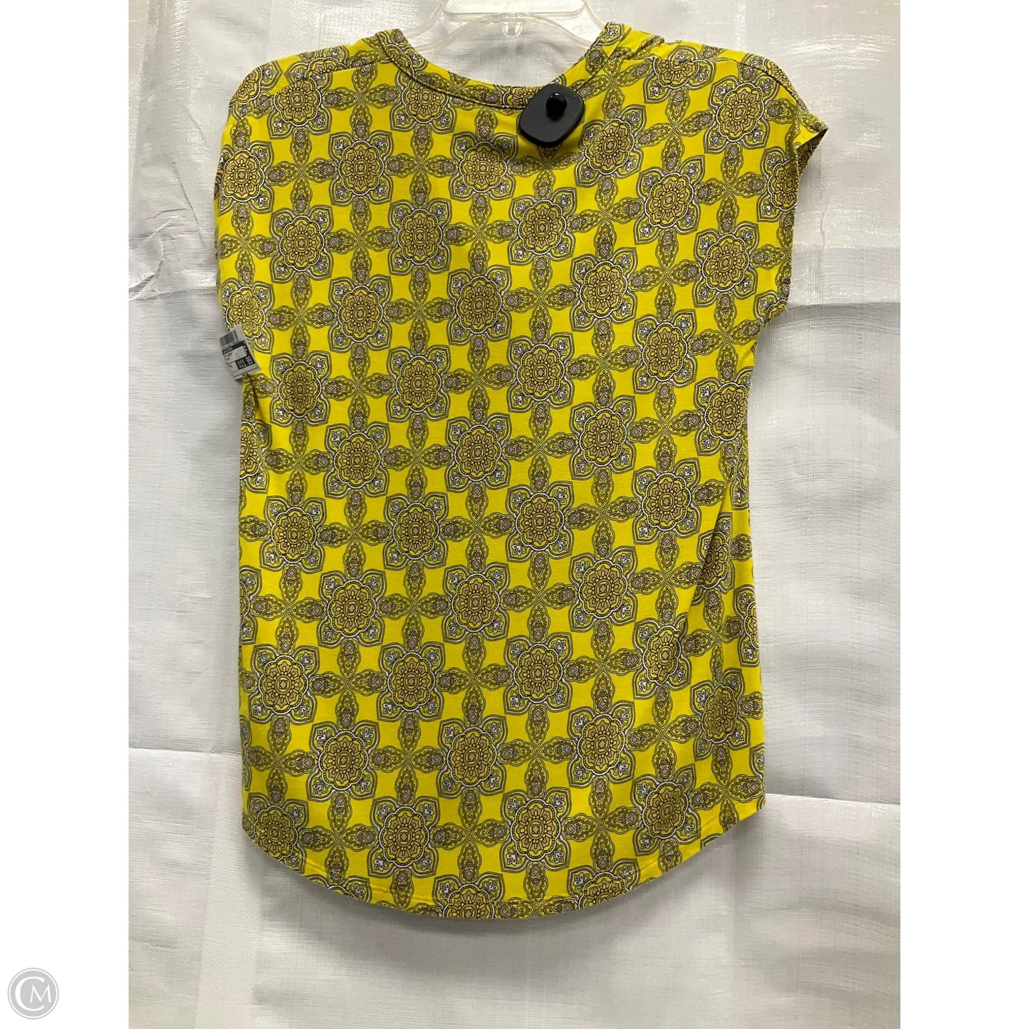Top Sleeveless By Dana Buchman In Yellow, Size: S