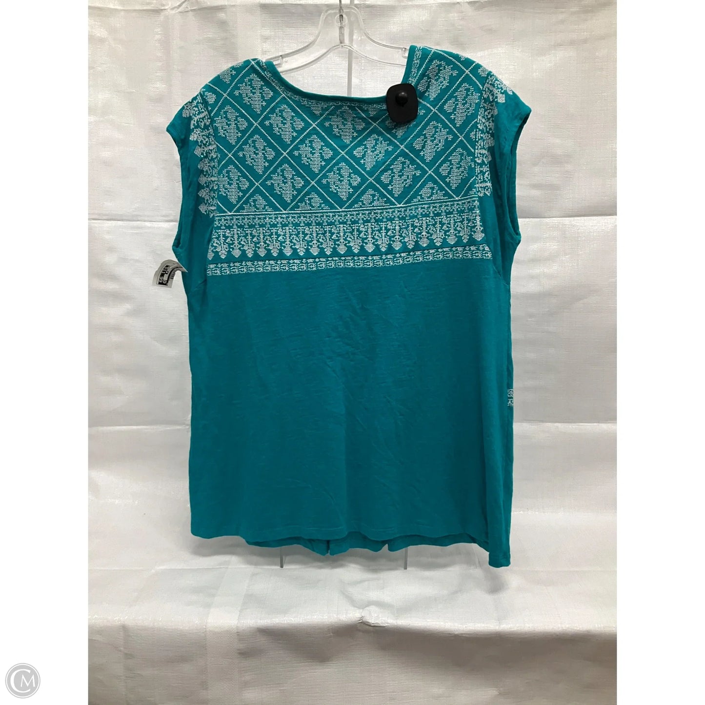Top Sleeveless By Tolani In Teal, Size: Xl