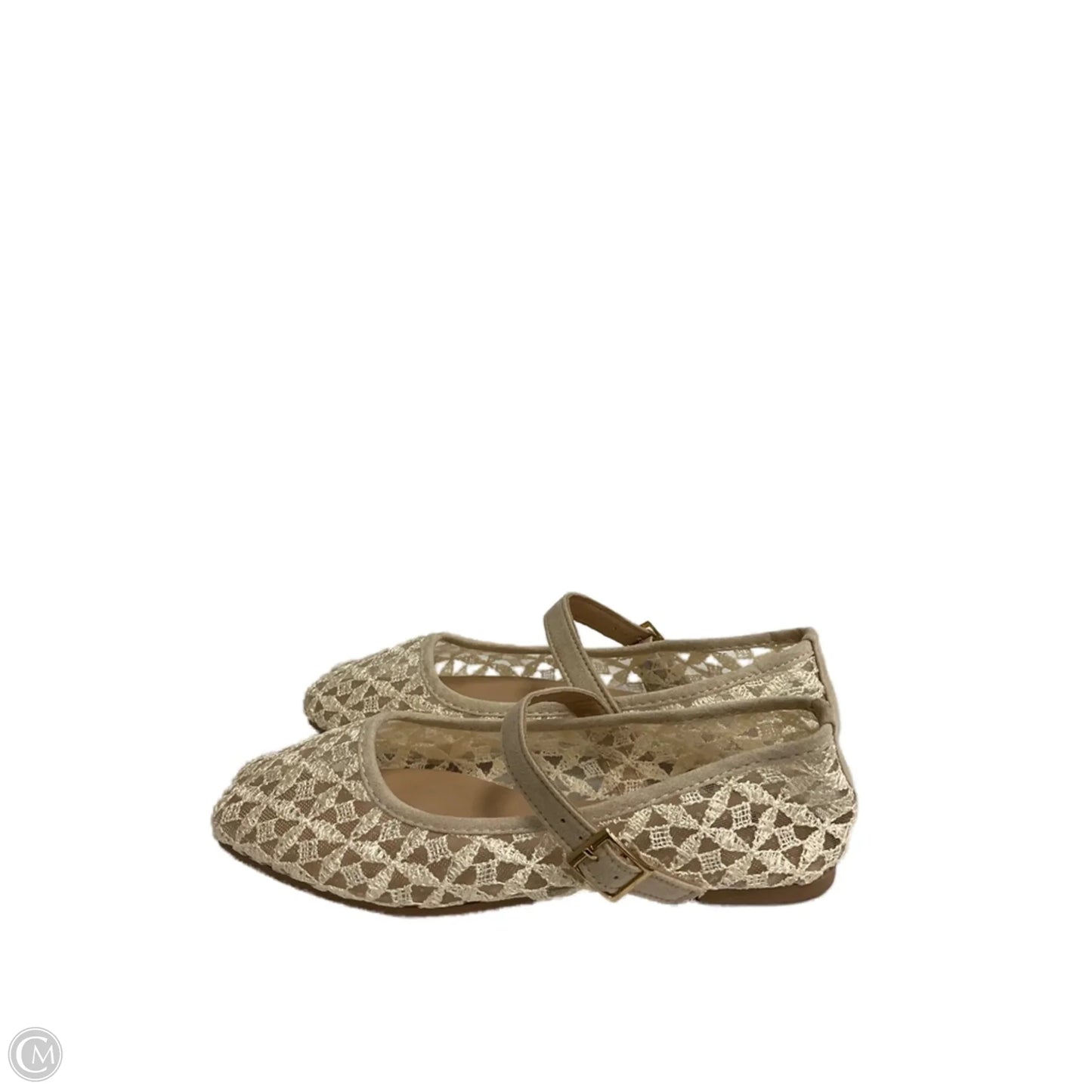 Shoes Flats By Clothes Mentor In Cream, Size: 6