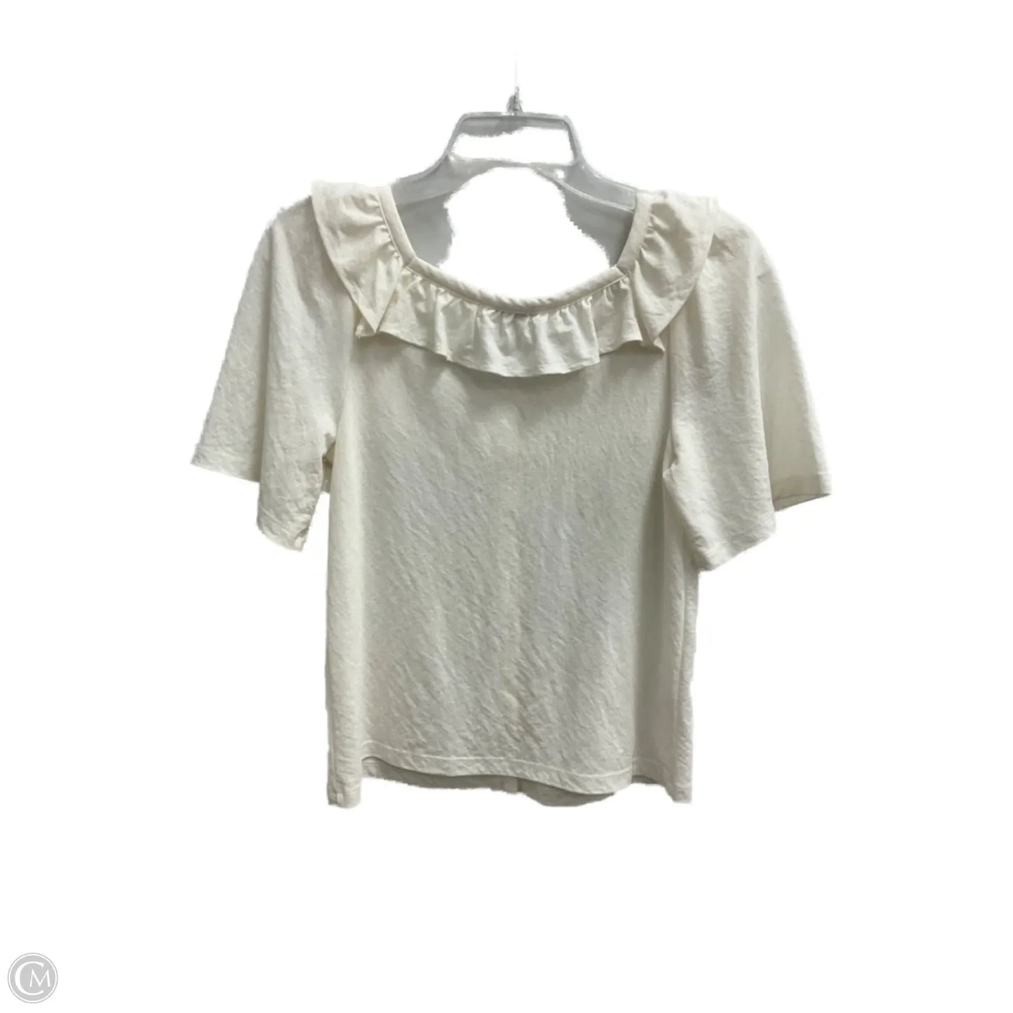 Top Short Sleeve By Ann Taylor In White, Size: Xxsp